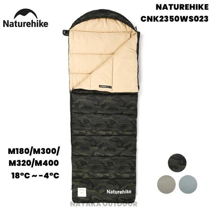 Sleeping Bag Camping Naturehike CNK2350WS023 M Series Kantong Tidur Hiking Tebal Hangat Sliping Bag 