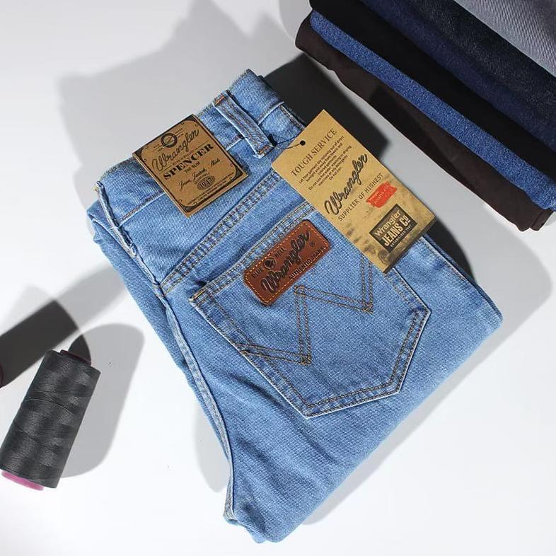 Grade Ori Celana Jeans Pria Wrangler Standar Bahan Denim Berkualitas