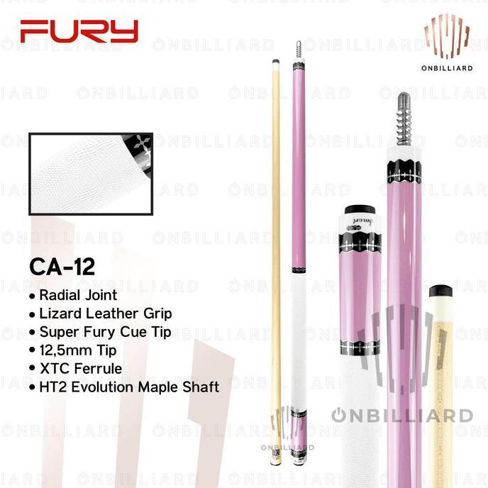 FURY CA Stick Billiard Maple Cue Low Deflection Play Cues CA-5 CA-6 CA-7 CA-8 CA-9 CA-10 CA-11 CA-12