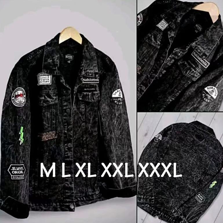 100% Aman Jaket Jeans Distro Original Terbaru - Jaket Jeans Pria Keren Jaket Denim Sandwash