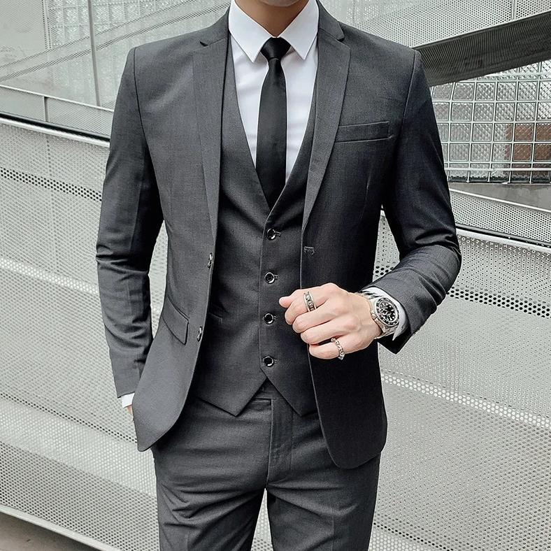 CUCI GUDANG Setelan Jas Pria Tuxedo 3 IN 1 Pria Setelan Jas Pria Formal