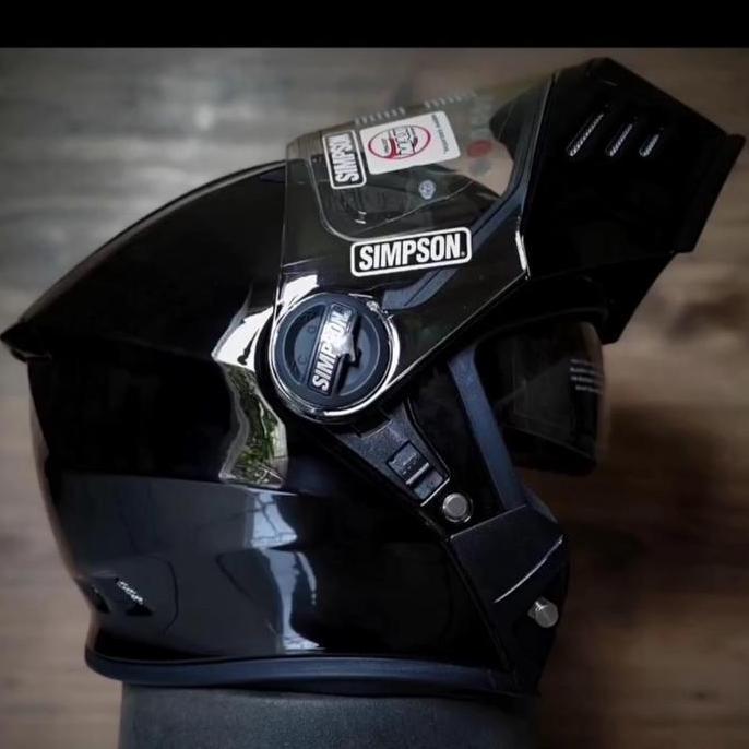 Helm Simpson Darksome Black Modular Helmet