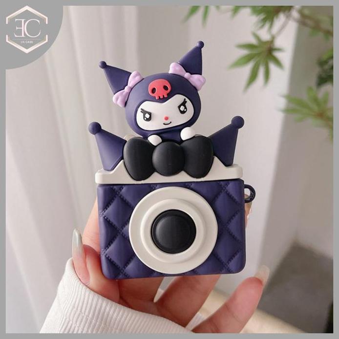Case Airpods Kuromi Camera Case Casing Airpods 1 2 3 Kuromi Lucu