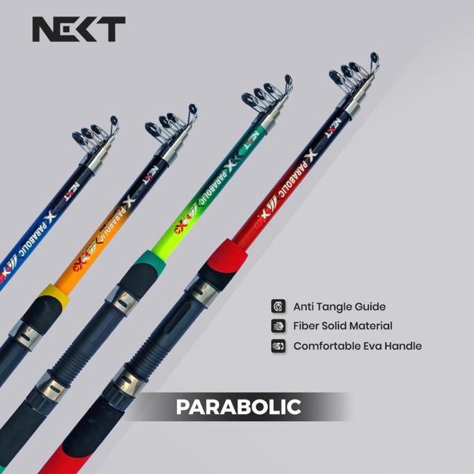 Joran Antena Teleskopik NEXT Parabolic | Fiber Lentur & Kuat | 150360cm