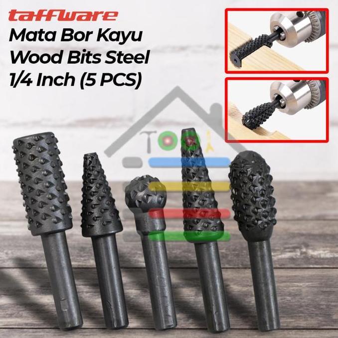 REDDAR MATA BOR TUNER KAYU TUNGSTEN FILES DIAMOND CR-V 6 MM SET ISI 5 PC