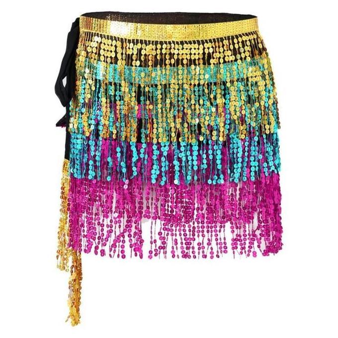 URB Sabuk Belly Dance Rok Belly Dance Wanita Payet Ikat Pinggang Belly Dance Manik Rumbai Belly Danc