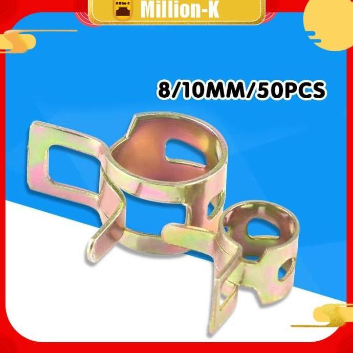 VIRYEOU 50pcs Klem Penjepit Selang Bensin Clamp Fastener / Klip Selang Bensin / Klem Clamp Hose Penj