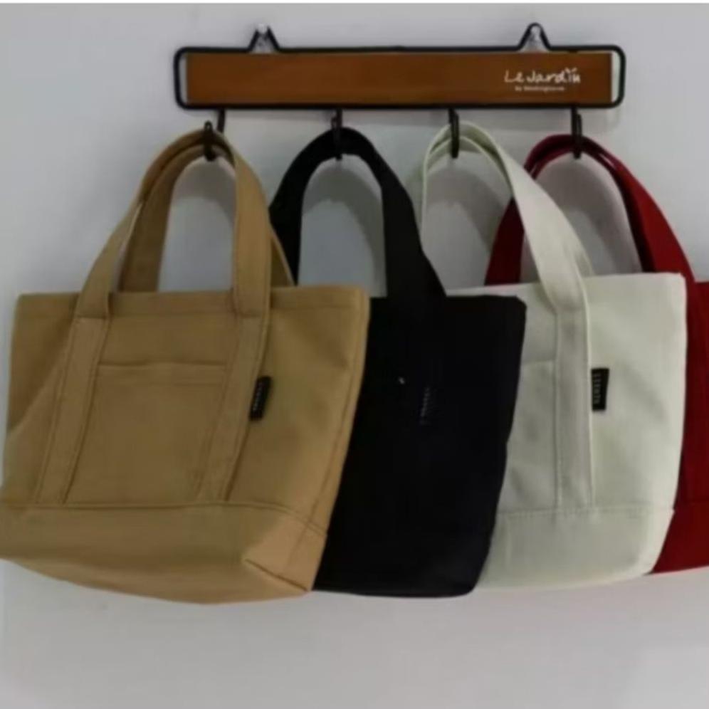 Bergaransi Tote Bag Wanita Totebag Kanvas Polos Mini Tas Bahu Wanita Remaja Kekinian