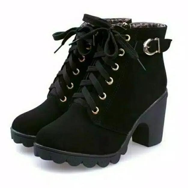 PROMO SEPATU BOOTS WANITA RESLETING ZIPER YKS