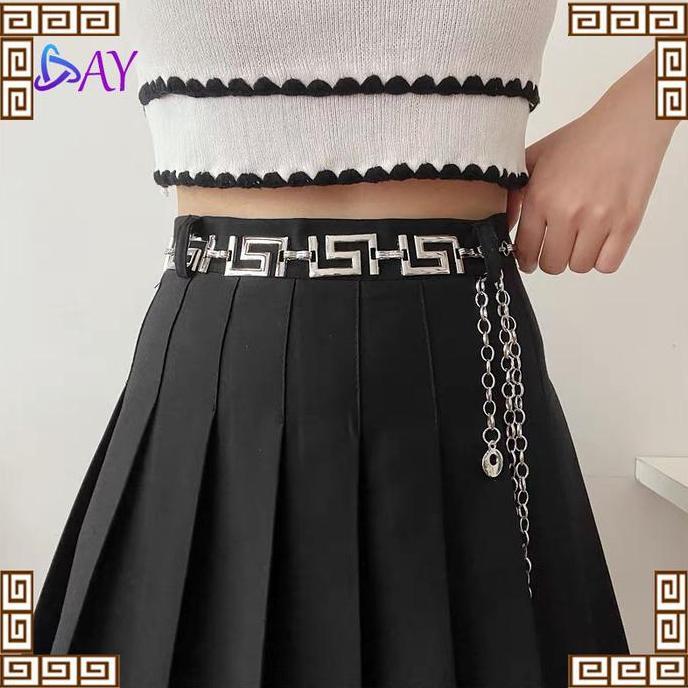 JARAGGE Belt Rantai Wanita Korea 118cm Panjang Fashion Vintage Untuk Dress & Blazer Aksesoris Wanita