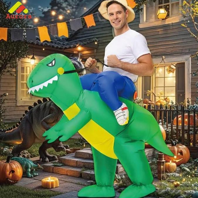 SASCALA Inflatable Kostum Dino Lucu Cosplay Untuk Anak Dan Dewasa Pesta Ultah Karnaval Festival Unik