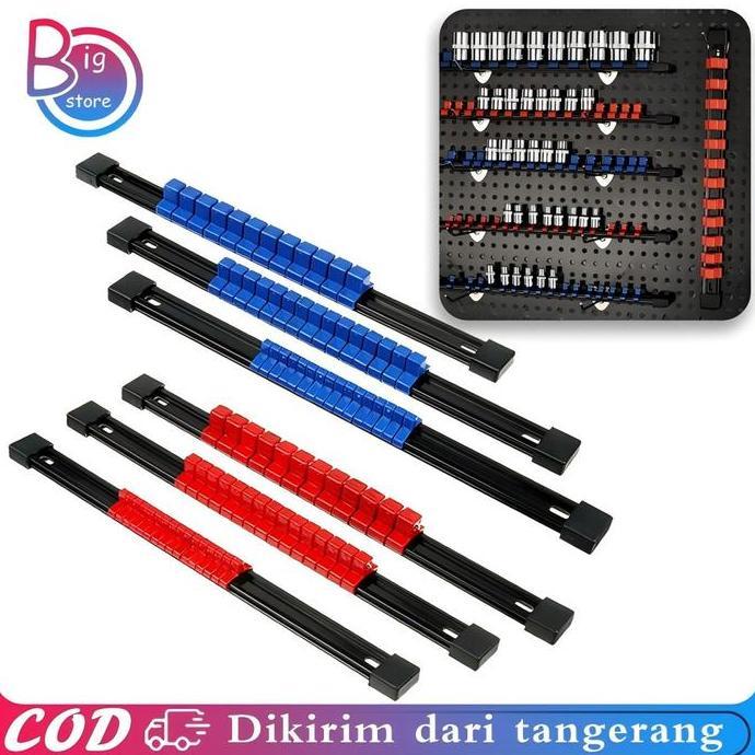 URB Isi 6pcs/Set Tempat Socket Socket Holder Tools Socket Rail Dudukan Socket Mata Kunci Sok Sock Ho