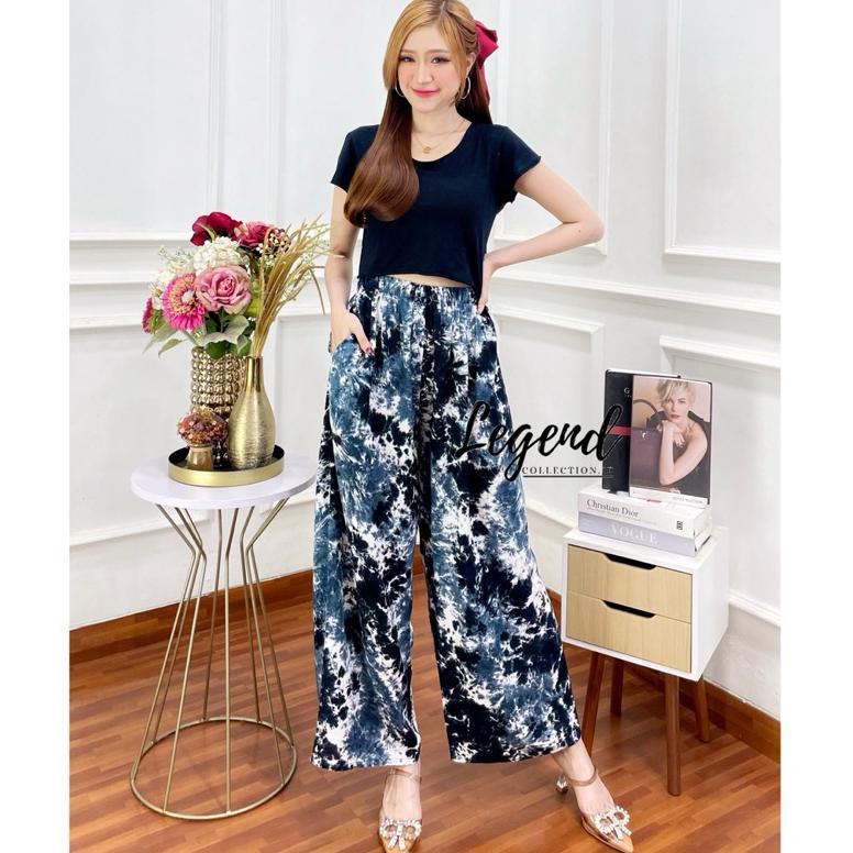 Premium Celana Kulot Panjang Wanita Celana Pantai Bali Celana Rayon Adem