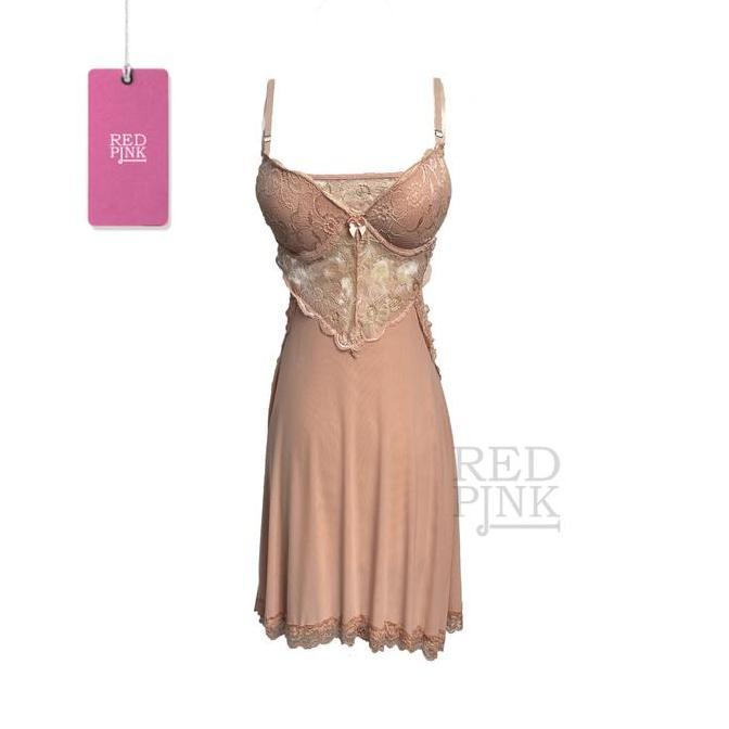 NEW [ REDPINK ] LINGERIE BAJU DINAS NIGHTWEAR DESAIN DRESS BABY DOLL WOMEN EROPA SEKSI MENGGODA LOOK
