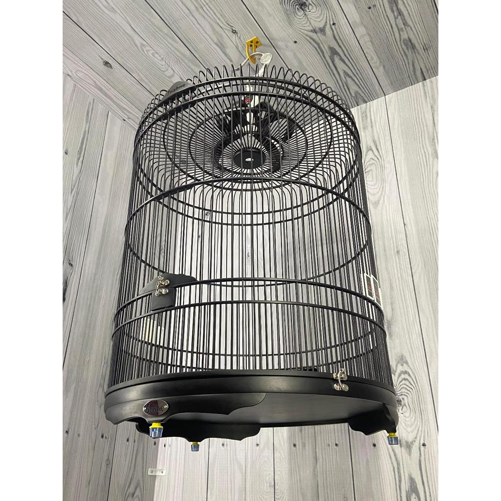 SAZIME BLACK DOFF TEBOK KAYU CEPER ( FREE PACKING KAYU ) SANGKAR BURUNG SANGKAR BULAT MURAI