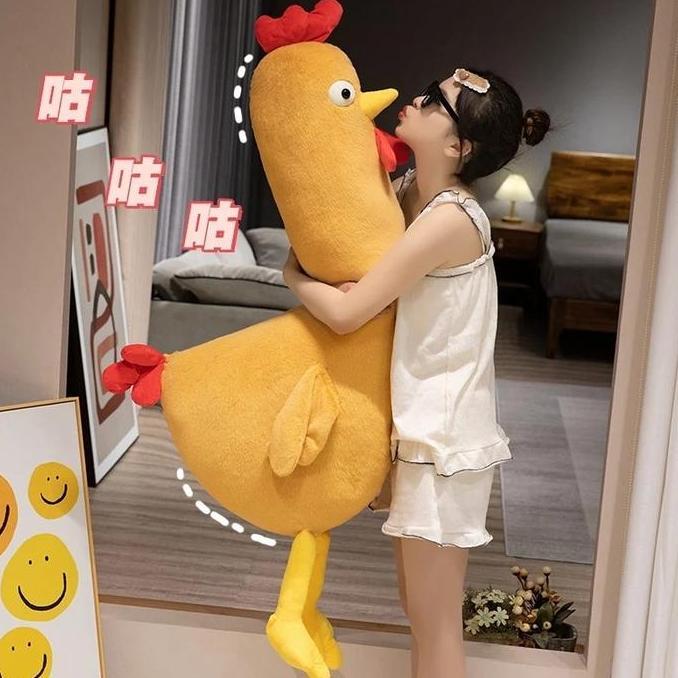 Boneka Bantal Guling Karakter Ayam ukuran 100cm Lucu dan Imut Guling Ayam Jumbo