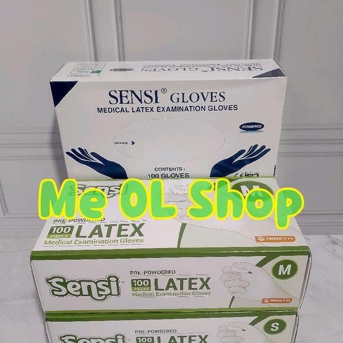 Sensi Gloves Latex Sarung Tangan Sensi Isi 100