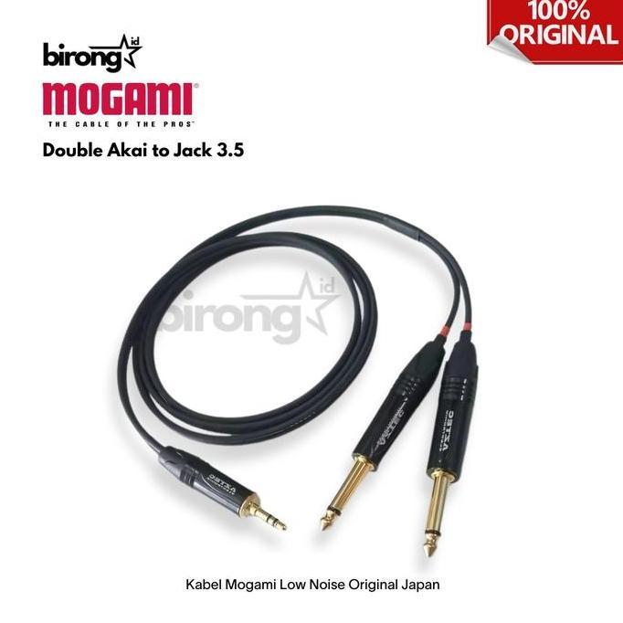 Mogami Kabel Aux Double Akai To Jack 3.5 Trs Original Japan 2947 Untuk Musik Hp Laptop Soundcard Stu