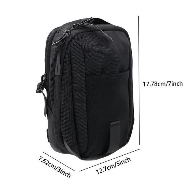 Magnetic Crossbody Bag Sling Chest Tas Selempang Sport GYM Running Outdoor Nylon Ballistic