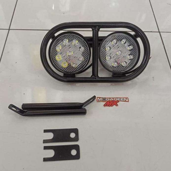 Headlamp Lampu Depan  trail clasic klasik jadul vintage LED Bulat