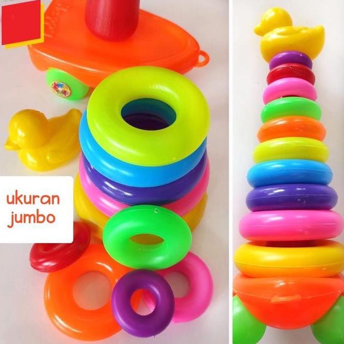 MAINAN EDUKATIF RING DONAT DONAT SUSUN BEBEK UKURAN BESAR