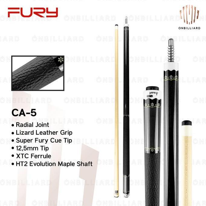 FURY CA Stick Billiard Maple Cue Low Deflection Play Cues CA-5 CA-6 CA-7 CA-8 CA-9 CA-10 CA-11 CA-12