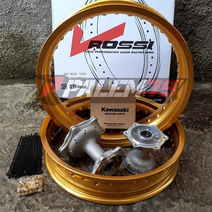 Ready Velgset Gold Supermoto KLX 230 Velg Velk Tromol Ori KLX230 Wheelset murah