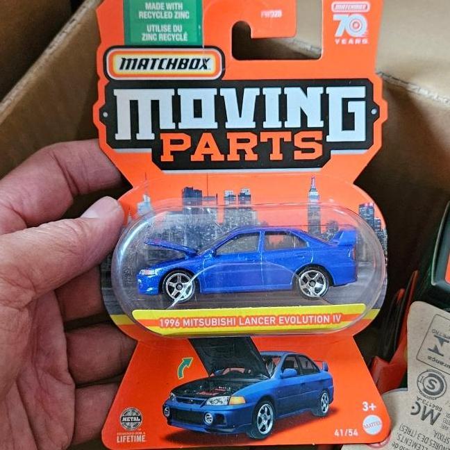 ORIGINAL MATCHBOX MOVING PARTS 1996 MITSUBISHI LANCER EVOLUTION IV BLUE