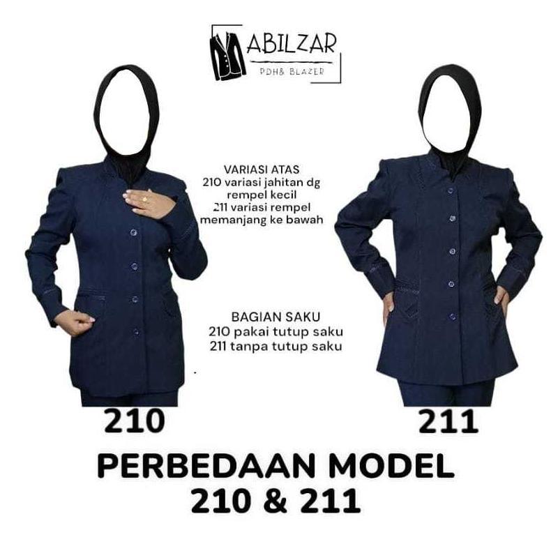 Diskon Seragam Dinas, Blazer Dinas Pns Guru Warna Nevy Biru Dongker Kode 210, 211 Stelan Celana & Ro