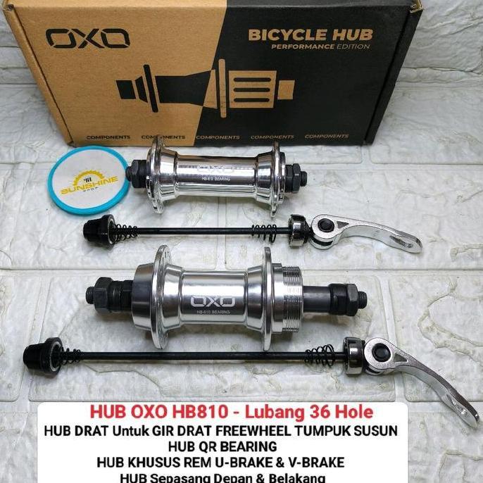 Hub 36H OXO HB201 HB810 BEARING QR Alloy DRAT ULIR Gir Freewheel Tumpuk MultiSpeed Sepeda MTB Federa
