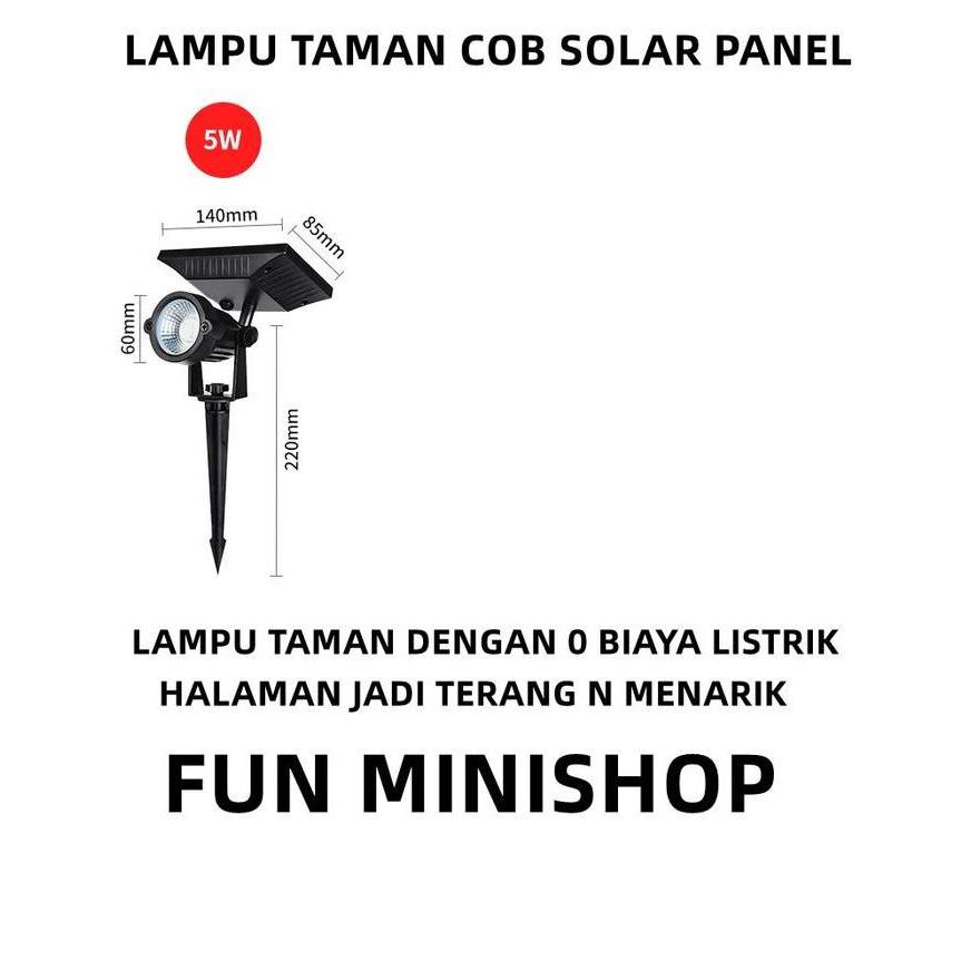 FUN MINISHOP LAMPU TAMAN SOLAR GARDEN LAMP SOLAR TENAGA MATAHARI SURYA - SOLAR KUNING
