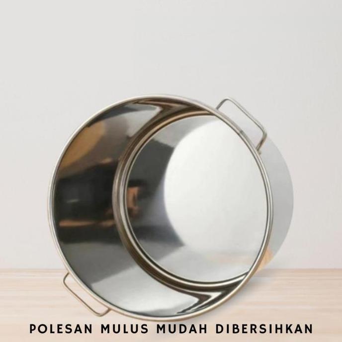 Stok Pot 30cm Besar Tebal Panci Sup Tinggi Multifungsi Stainless /25cm/30cm/35cm/40cm /Panci Dandang