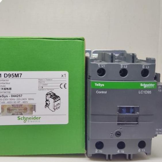Promo Kontaktor Contactor Lc1D95M7 220V Lc1D95 M7 Ac1 (125A) - Ac3 (95A)  Lc1D95 220V 3Phase