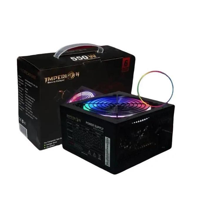 Imperion PSU 550W RGB with 6 Pin VGA Power Supply Laptop