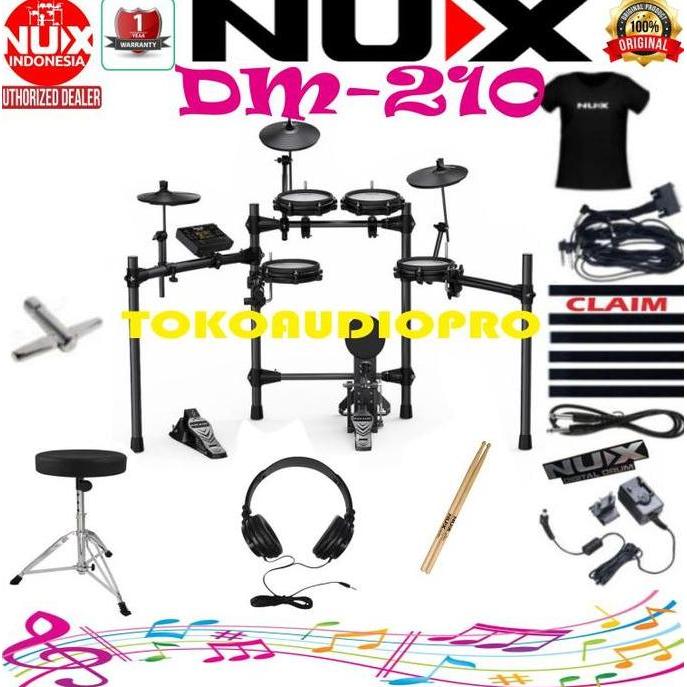 hubafirah - nux dm210 digital drum elektrik paket nux dm-210