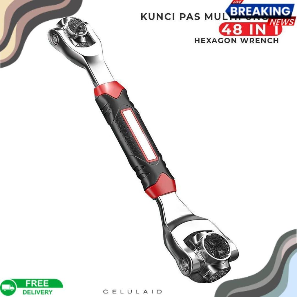 Cuci Gudang Dolphin Tool Kunci Pas Tiger Wrench 48In1 Socket Multifungsi Kunci Pas Universal 48 In 1