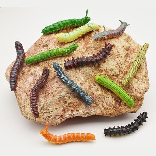 UBUL 6cm acak ulat bulu caterpillar serangga mainan prank toys plastik murah