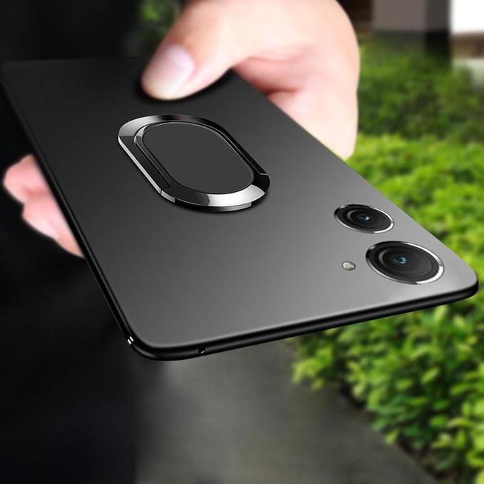 Case untuk  Zenfone 9 RING BRACKET Slim Matte TPU Softcase Casing