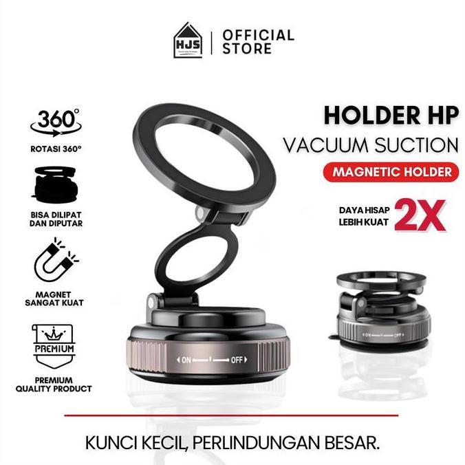 hubafirah - hjs phone holder vacuum suction bracket magnetic kuat holder hp magnetik dudukan stand h