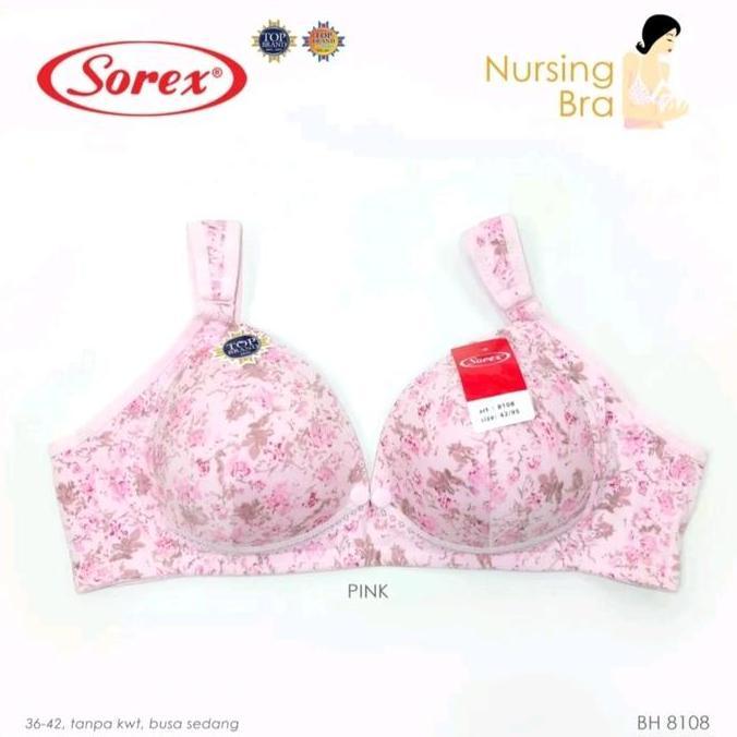 Promo Bra Menyusui Sorex 8108 Tanpa Kawat Busa Sedang Kancing Depan Kait Belakang 3 Busui Cod