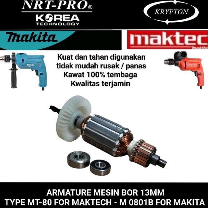 Promo Nrt-Pro Armature Angker Bor 13Mm Type Mt-80 Maktec / M0801B Makita Jaminan Asli Original Part