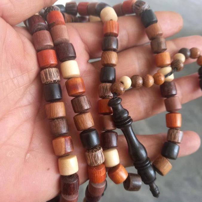 tasbih kombinasi 8kayu bertuah kalung tasbih pria