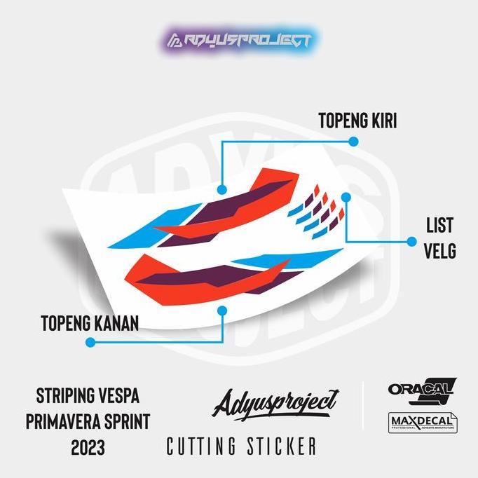 Striping Vespa Primavera S 2023, List Primavera & Sprint Cutting Sticker Sticker List Vespa