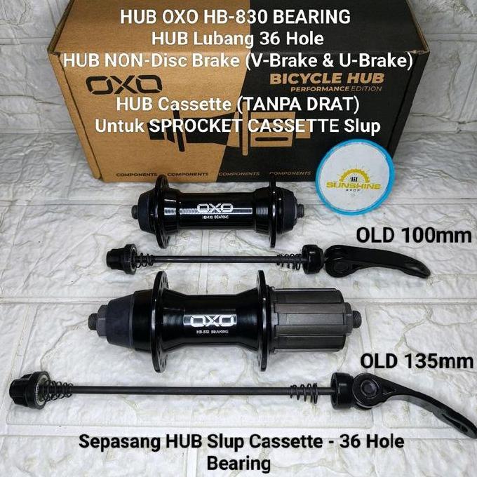 Hub Freehub Slup 36H OXO HB830 Pengganti HB829 Sprocket CASSETTE 7 8 9 10 Speed BEARING V-Brake dan 