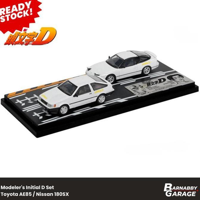 Modelers Initial D Set Toyota AE85 / Nissan 180SX