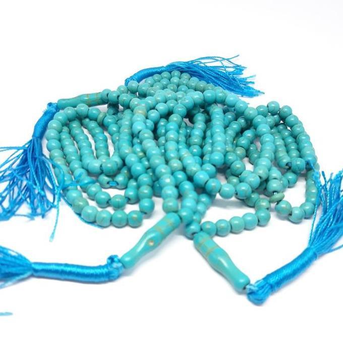 Tasbih Model Batu Pirus Isi 99 Butir. Asli dari Iran