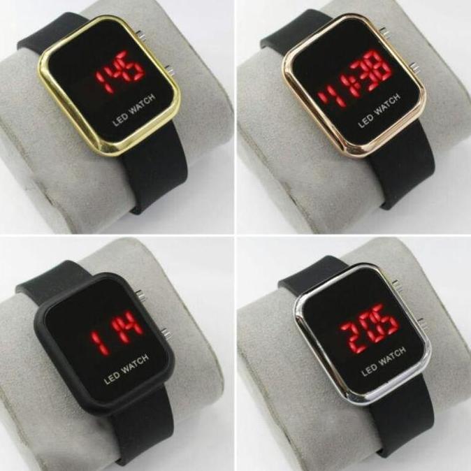 Jam Tangan Wanita / Pria Digital Rubber LED Watch Import Grosir ORI