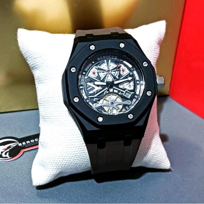 JAM TANGAN PRIA WANITA LEOPARD TALI RUBBER