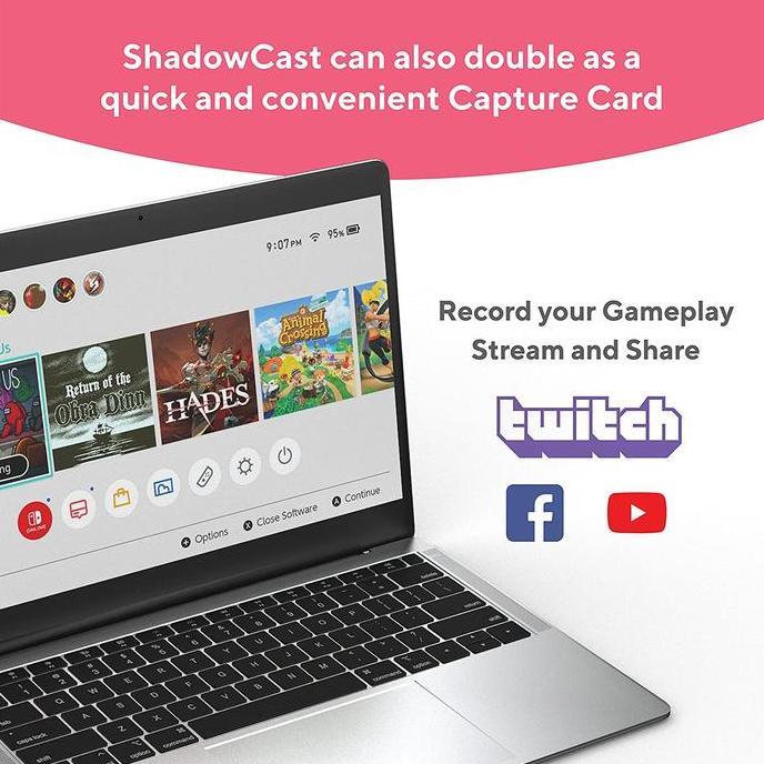 PS5 Nintendo Switch Genki Shadowcast Laptop Link & Video Capture Card murah