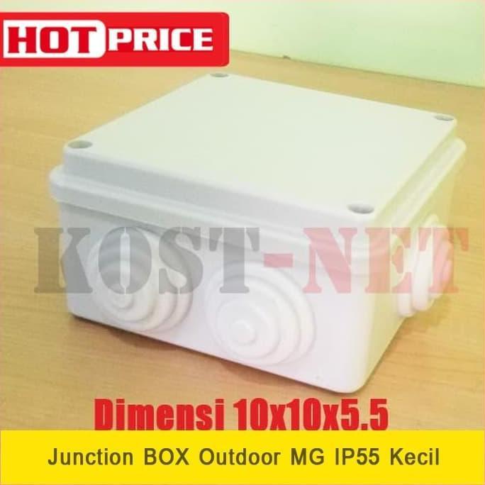 Junction BOX Outdoor MG IP55 Kecil 10x10x5 Abu-Abu